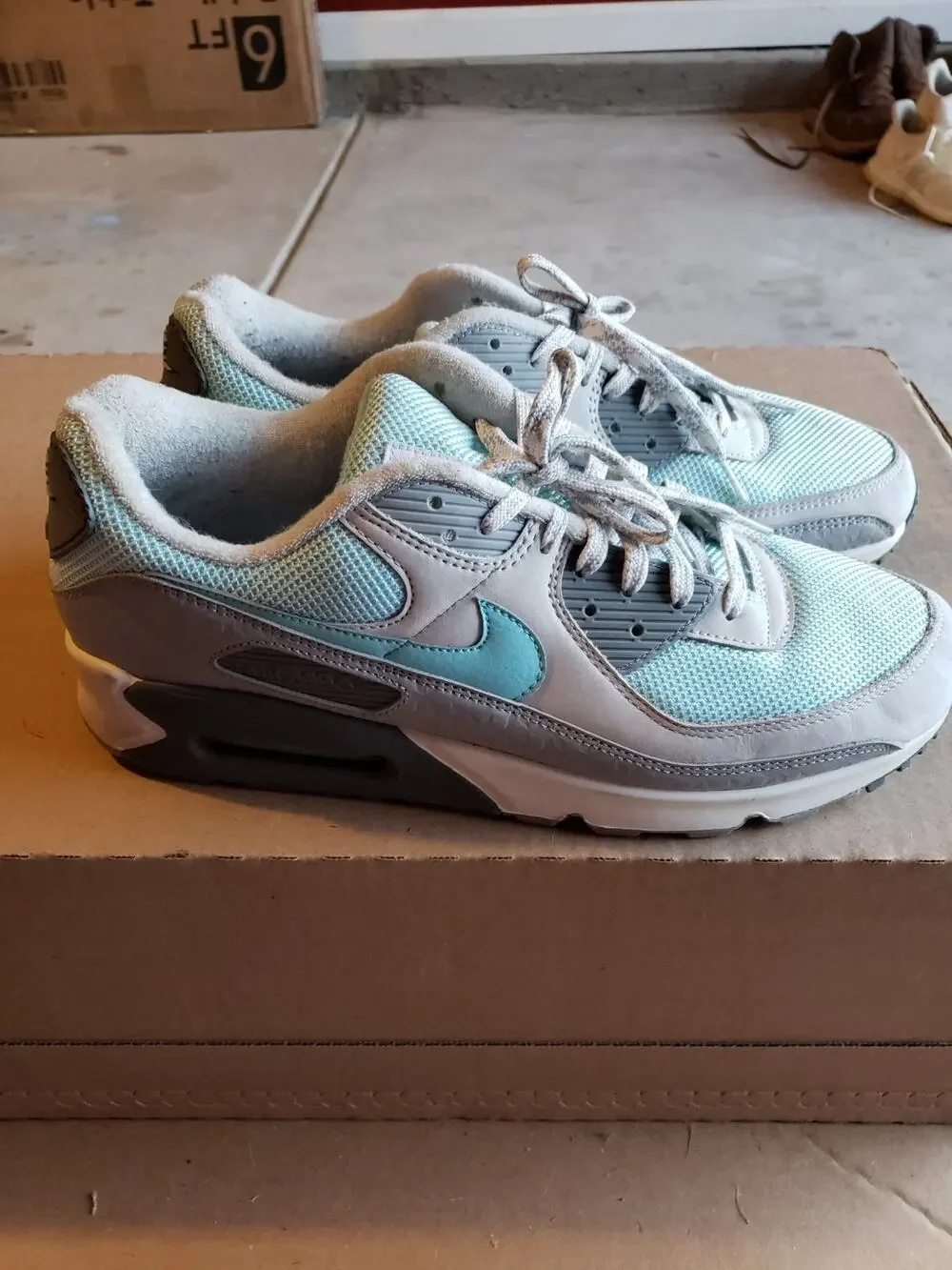 Nike Air Max 90 Shoes Size 15 Mens Blue Snowflake Basketball DQ0789 001